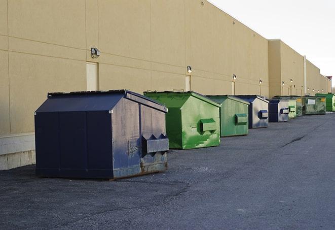 dumpsters arranged tidily on the construction site in Bloomfield